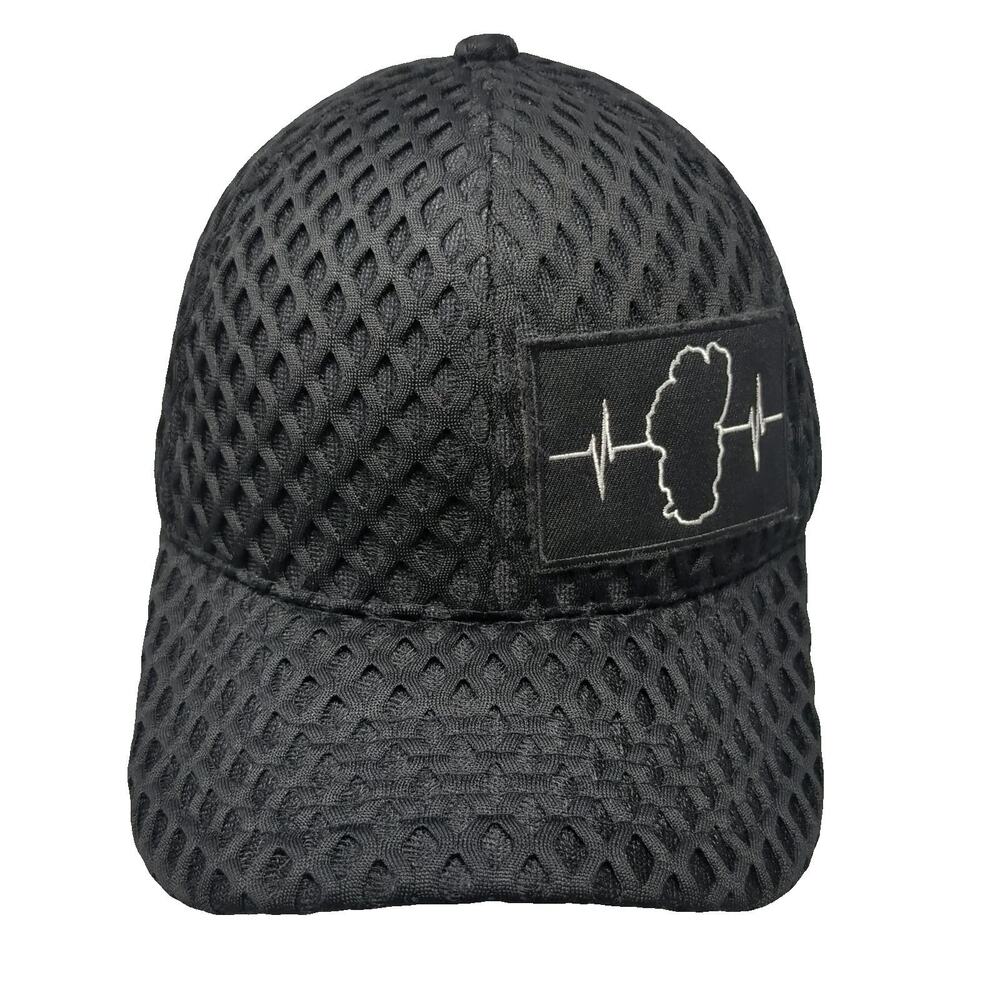 Pit Bull Baseball Cap Black One Size Full Mesh Heartbeat Lake Tahoe Patch Hat